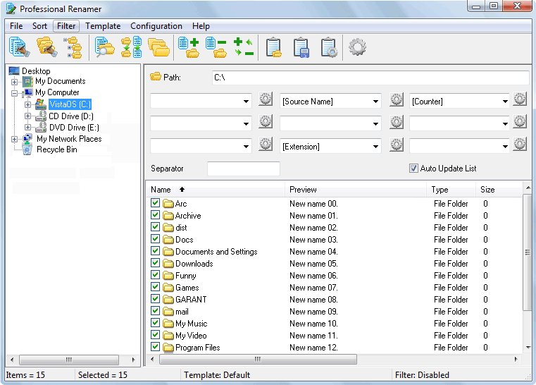 Professional Renamer Screenshot